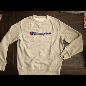 Thrifted Grey Champion Oversized Crewneck